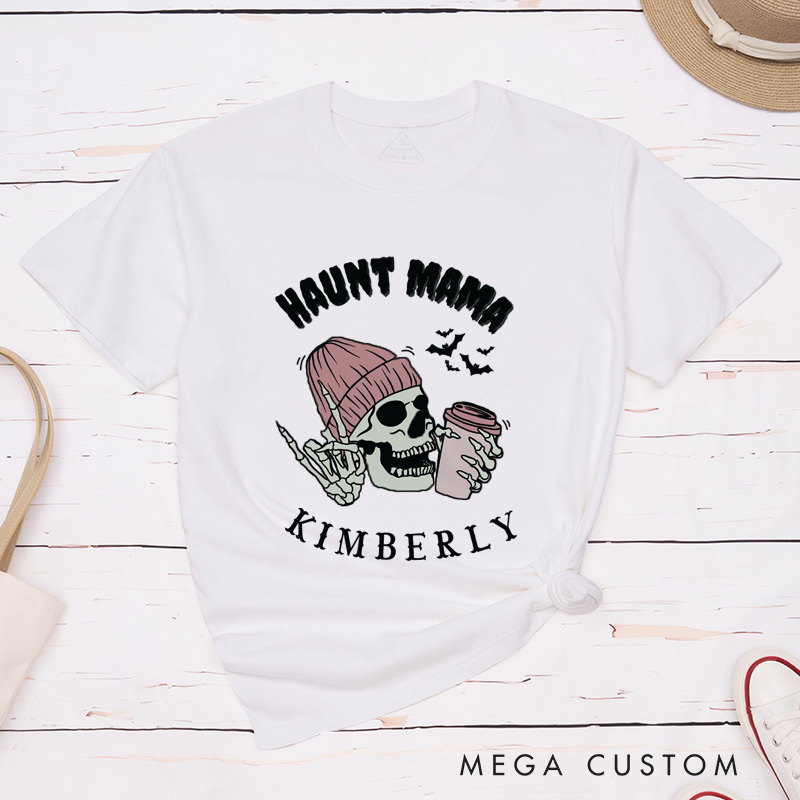 Personalized Halloween Haunt Mama and Dad To the Bone Couple Matching T-Shirt Skeleton Couple Shirt