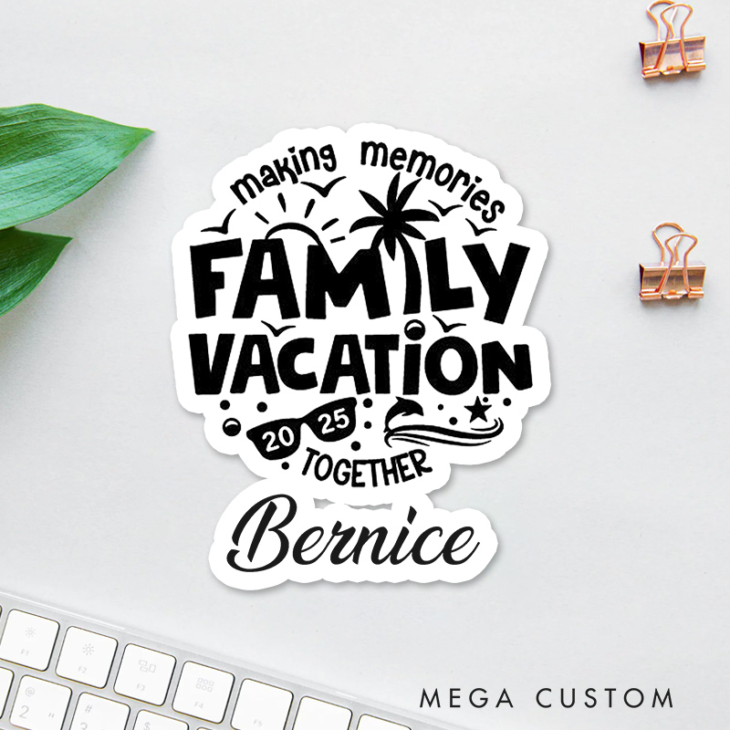 Personalized Family Vacation Sticker Funny Stickers for Traveling Lovers Vacation Gift