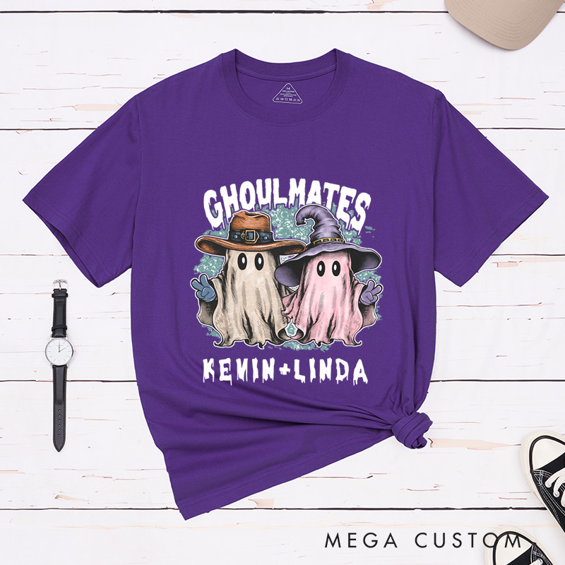 Personalized Ghost Soulmate Halloween Couple Matching T-Shirt Funny Ghost Couple Shirt