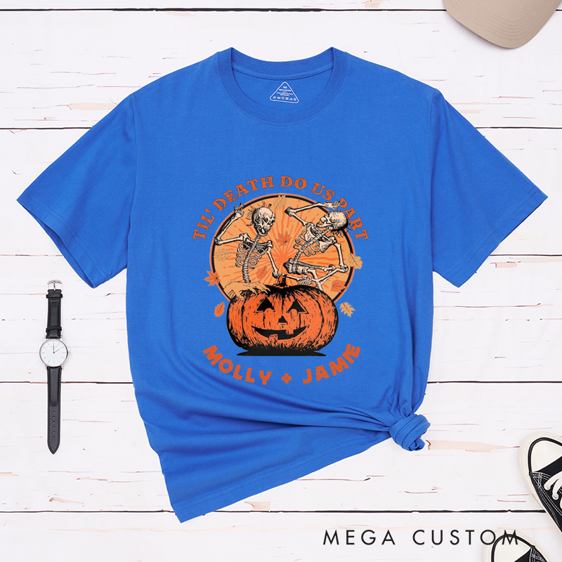 Personalized Til’ Death Do Us Part Couple Halloween Matching T-Shirt