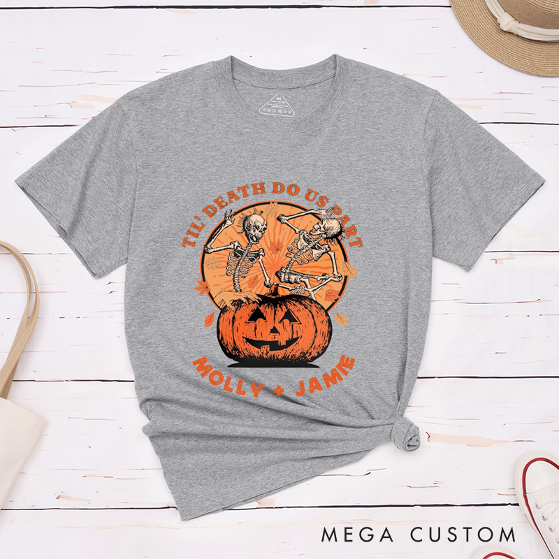 Personalized Til’ Death Do Us Part Couple Halloween Matching T-Shirt