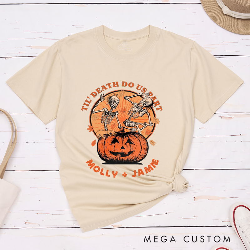 Personalized Til’ Death Do Us Part Couple Halloween Matching T-Shirt
