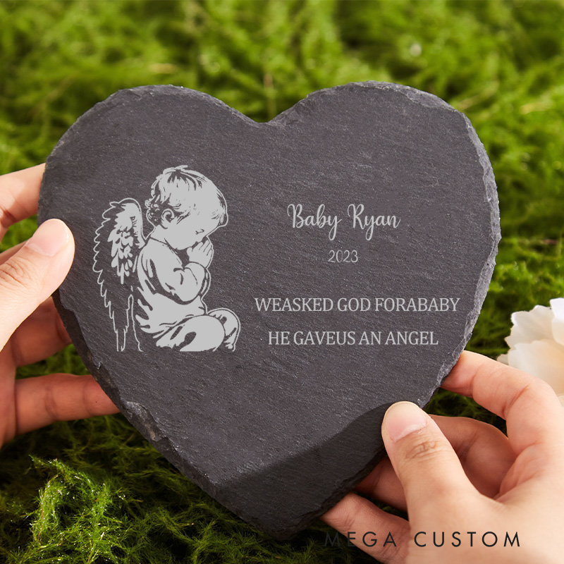 Personalized Baby Memorial Stone Loss of Infant Engraved Stone Baby Remembrance Gifts Pregnancy Loss Infant Keepsake Sympathy Gift 
