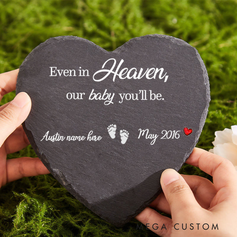 Personalized Baby Memorial Stone Sympathy Garden Stone for Loss of Baby Miscarriage Gift Baby in Heaven in Memory of Child Remembrance Stone
