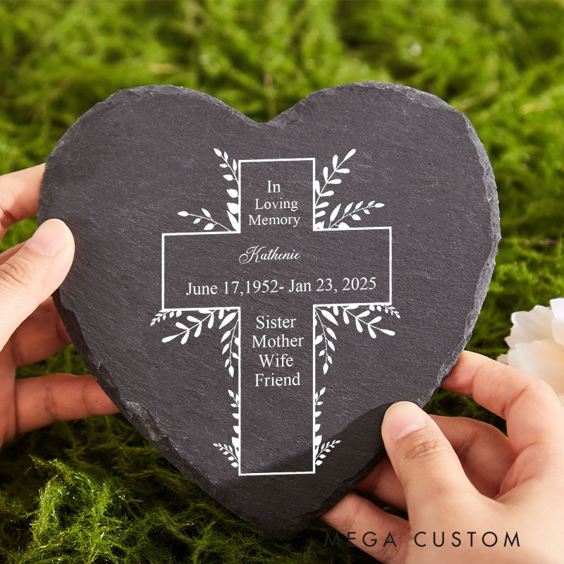 Personalized Memorial Stone Sympathy Gift Real Slate Poem Keepsake Remembrance Bereavement Plaque in Memory of Loss of Loved One