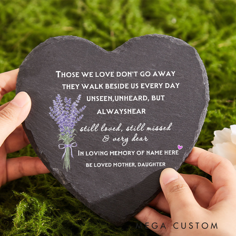 Personalized Memorial Garden Stone for Loss of a Loved One Those We Love Don't Go Away Memorial Bereavement in Memory of Condolence Gifts 