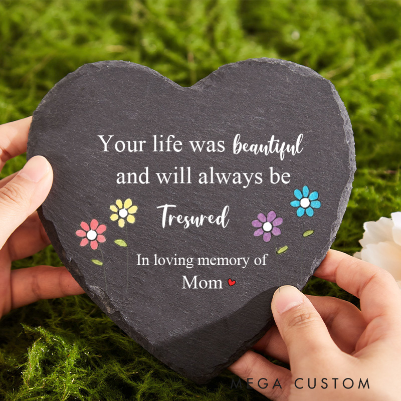 Personalized Memorial Stone for Loss of Loved One Remembrance Stone in Loving Memory Gift Custom Sympathy Gift Bereavement Plaque