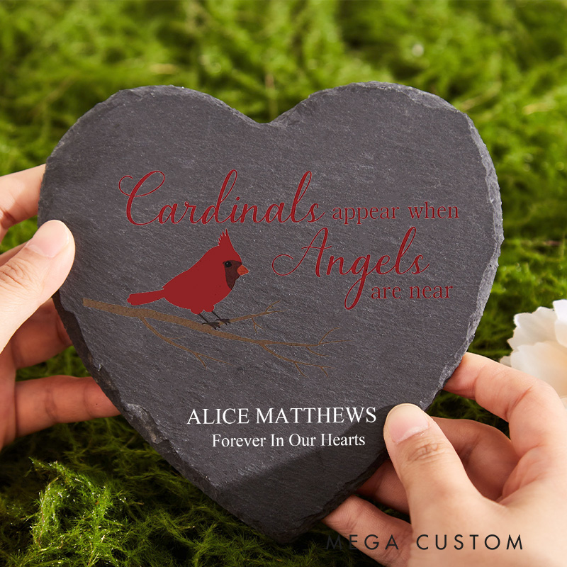 Personalized Cardinal Memorial Stone Sympathy Gift for Loss of Loved One in Loving Memory Gifts Remembrance Bereavement Keepsake Gift