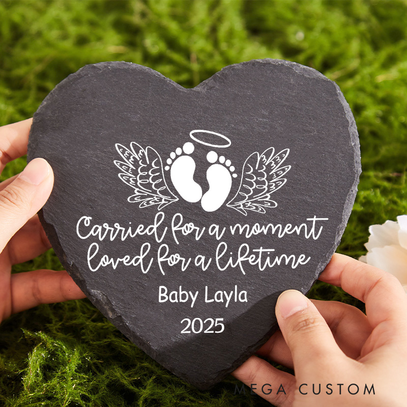 Personalized Baby Loss Memorial Stone Miscarriage Memorial Gift Carried for a Moment Loved for a Lifetime Baby Remembrance Stone Infant Loss Gift 
