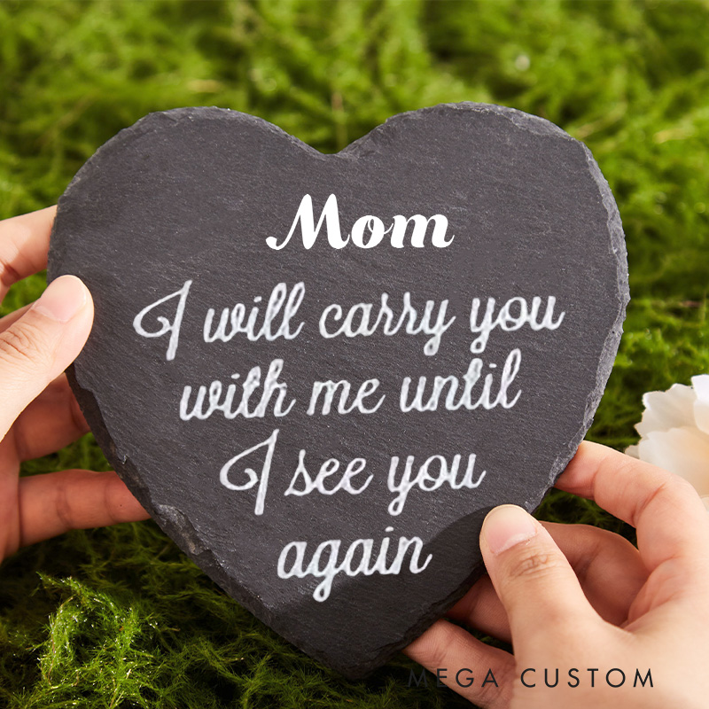 Personalized Memorial Garden Stone in Memory of Flat Garden Stone Sympathy Gift for Loss of Loved One Weatherproof Grave Marker