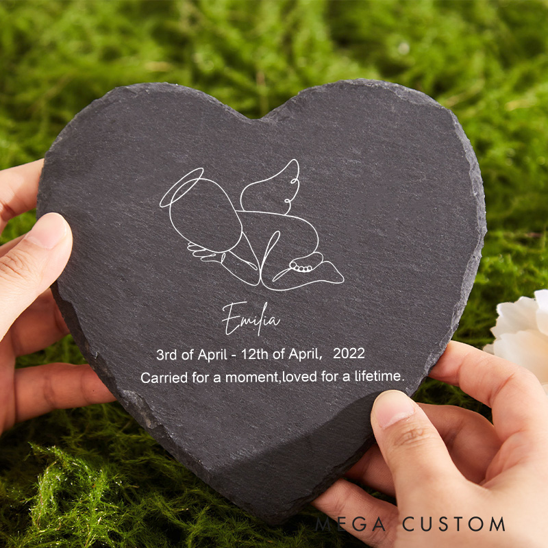 Personalized Baby Memorial Stone Infant Loss Miscarriage Garden Stone Sympathy Gifts for Mother Father Infant Loss Keepsake
