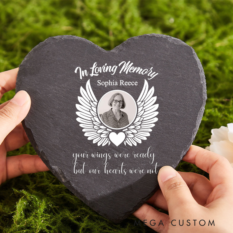 Personalized Memorial Stone Custom Photo for Loss of Loved One Sympathy Gift Weatherproof Grave Marker in Memory of Loved one Gifts