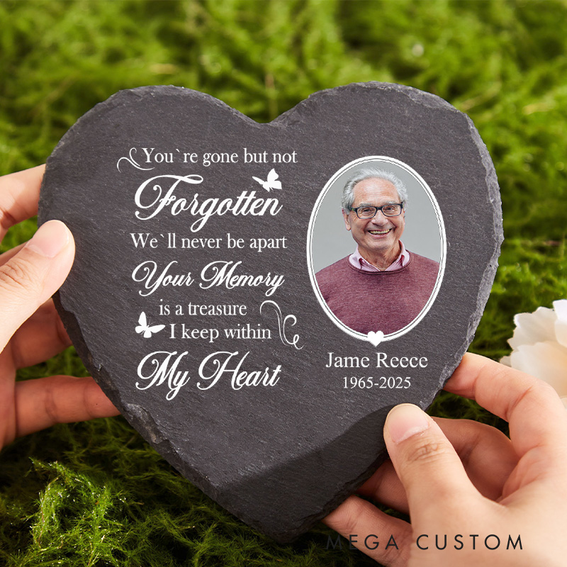 Personalized Memorial Stone for Loss of Loved One Custom Name And Photo Grave Marker Sympathy Gift Funeral Keepsake Tombstone for Cemetery