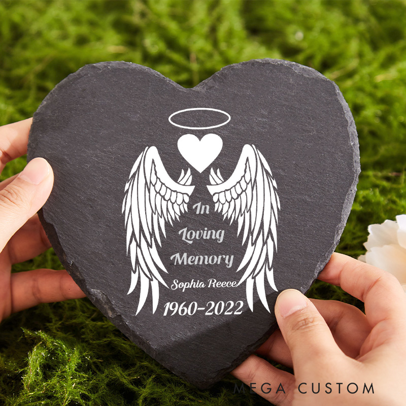 Personalized Memorial Loss Stone in Loving Memory Garden Stone Custom Funeral Grave Marker Bereavement Gift Sympathy Gift for Loss of Loved One
