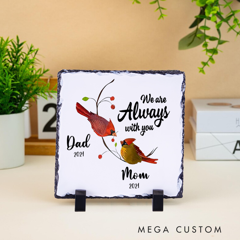 Personalized Memorial Stone Plate We are Always with You Memorial Gifts in Memory of Plaque Memorial Keepsake