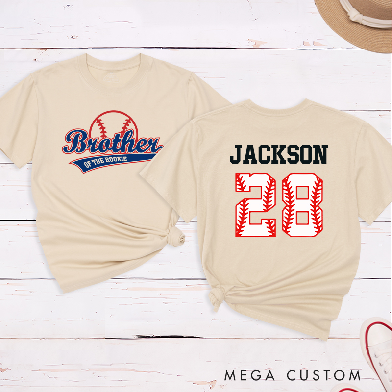 Personalized Baseball Name and Number T-Shirt for Brother