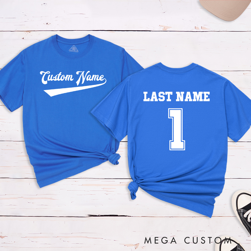 Personalized Sports T-Shirt with Custom Name and Number Design