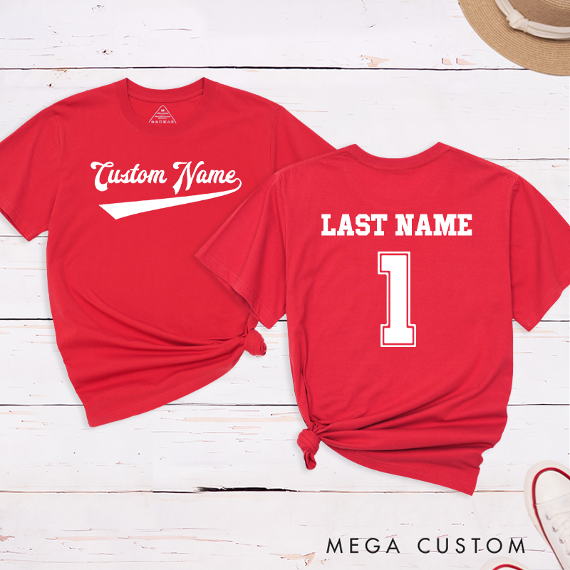 Personalized Sports T-Shirt with Custom Name and Number Design