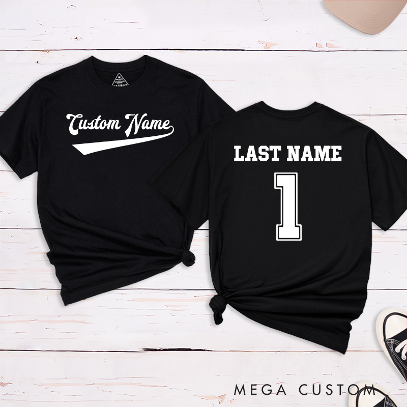 Personalized Sports T-Shirt with Custom Name and Number Design