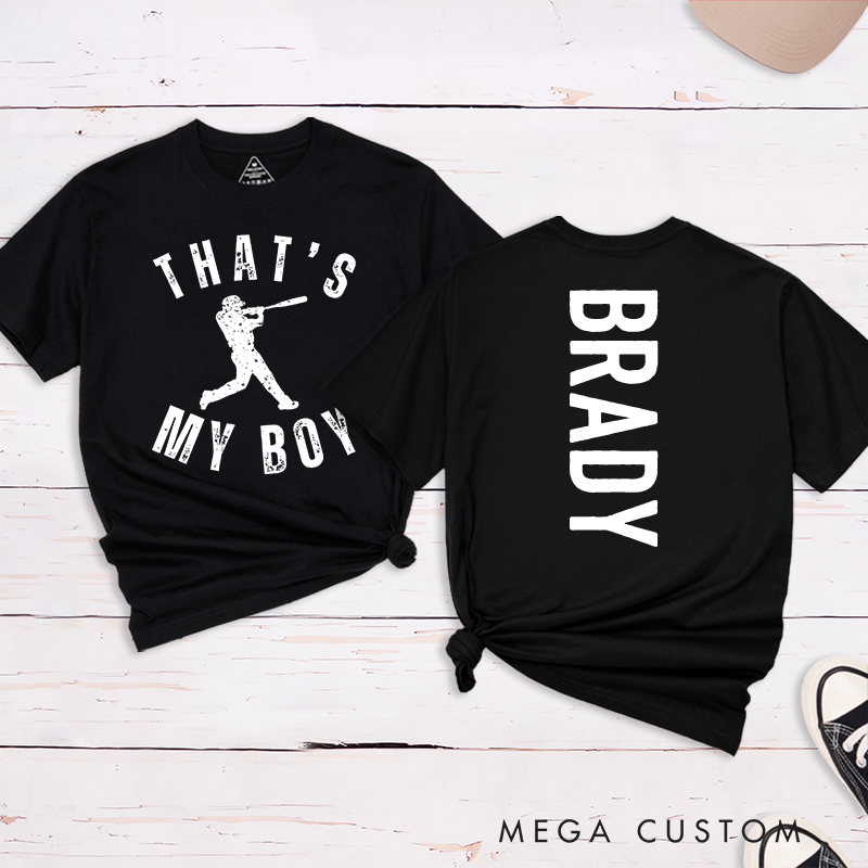 Personalized That's My Boy Baseball T-Shirt with Name
