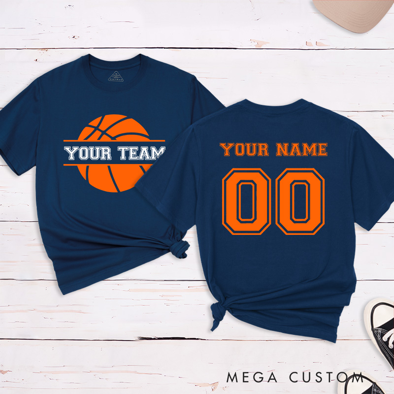Personalized Basketball T-Shirts with Custom Team Name Player Name and Jersey Number for a Bold and Stylish Design