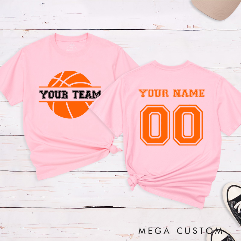 Personalized Basketball T-Shirts with Custom Team Name Player Name and Jersey Number for a Bold and Stylish Design