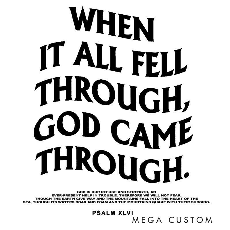 Personalized When It All Fell Through God Came Through Ceramic Inner Color Mug with Custom Name Religious Mug Birthday Gift for Christians