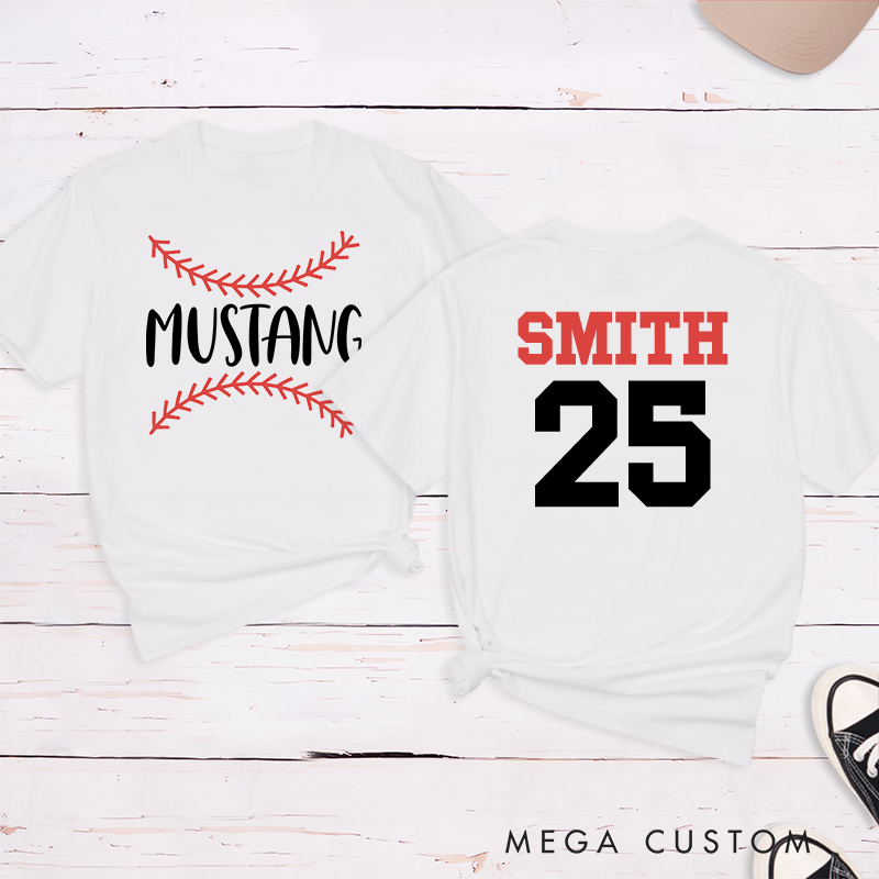 Personalized Baseball Fan T-Shirt with Stylish Stitch Graphic and Custom Text