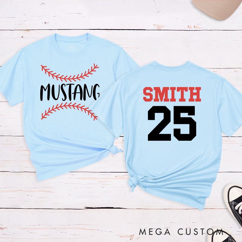 Personalized Baseball Fan T-Shirt with Stylish Stitch Graphic and Custom Text
