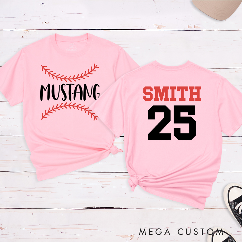 Personalized Baseball Fan T-Shirt with Stylish Stitch Graphic and Custom Text