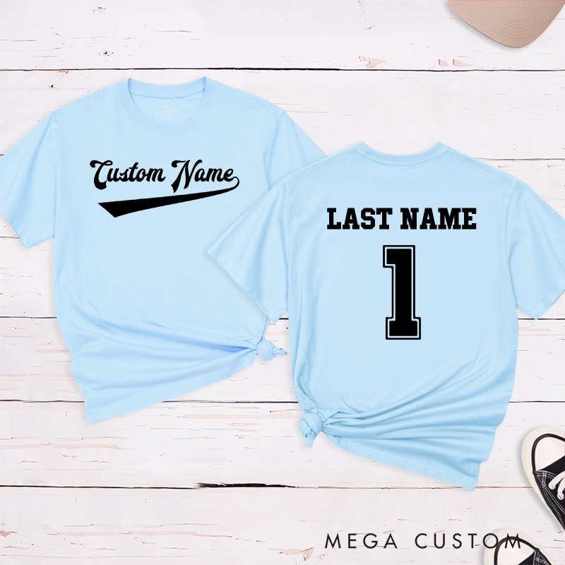 Personalized Sports T-Shirt with Custom Name and Number Design