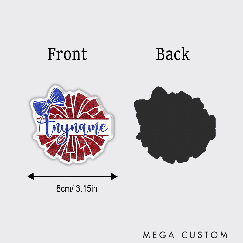 Personalized Cheerleader Name Fridge Magnets with Custom Name for Fans