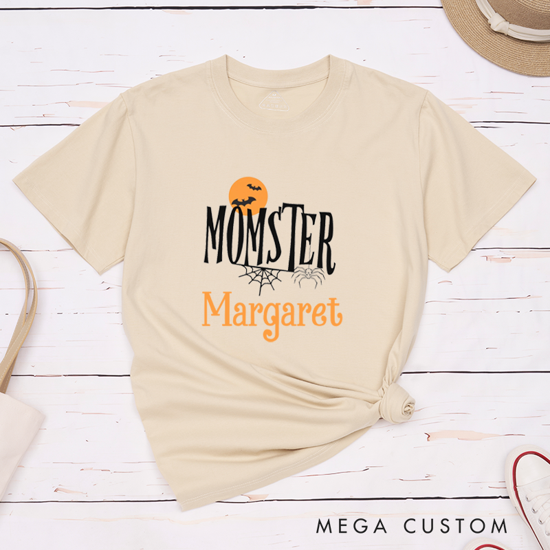 Personalized Couple Halloween Matching Classic T-Shirt Halloween Dadcula and Momster T-Shirt For Him and Her