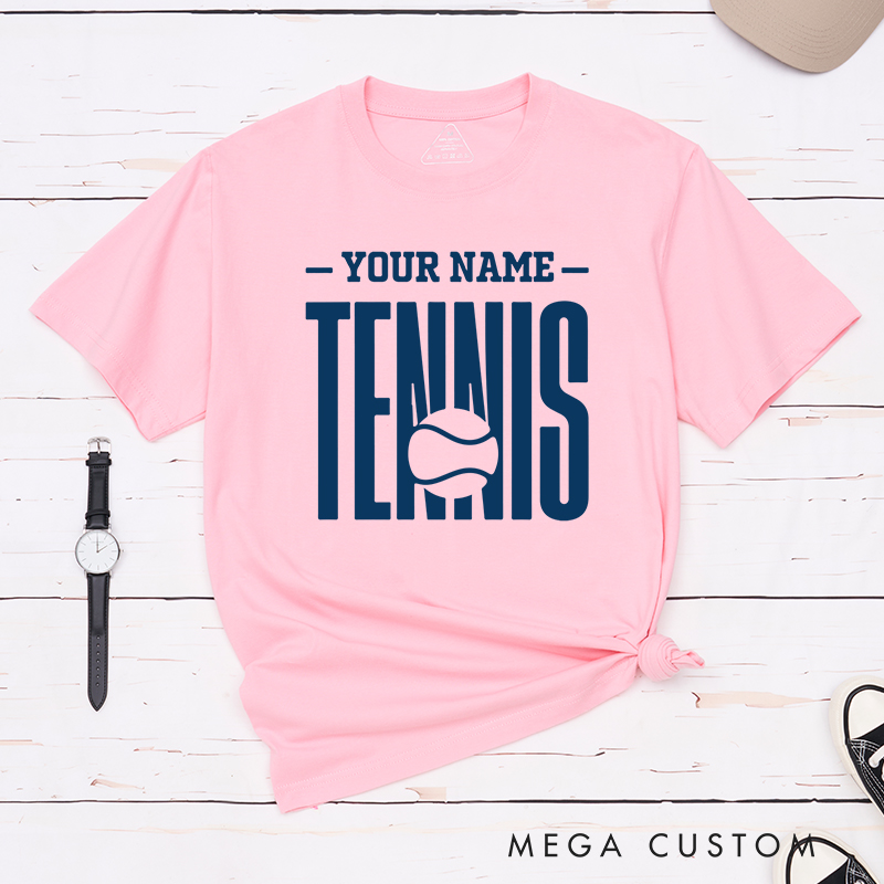 Personalized Tennis T-Shirt with Customizable Name