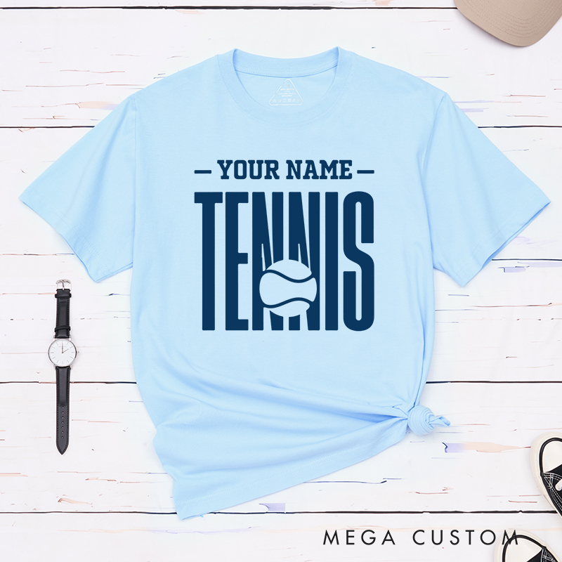 Personalized Tennis T-Shirt with Customizable Name