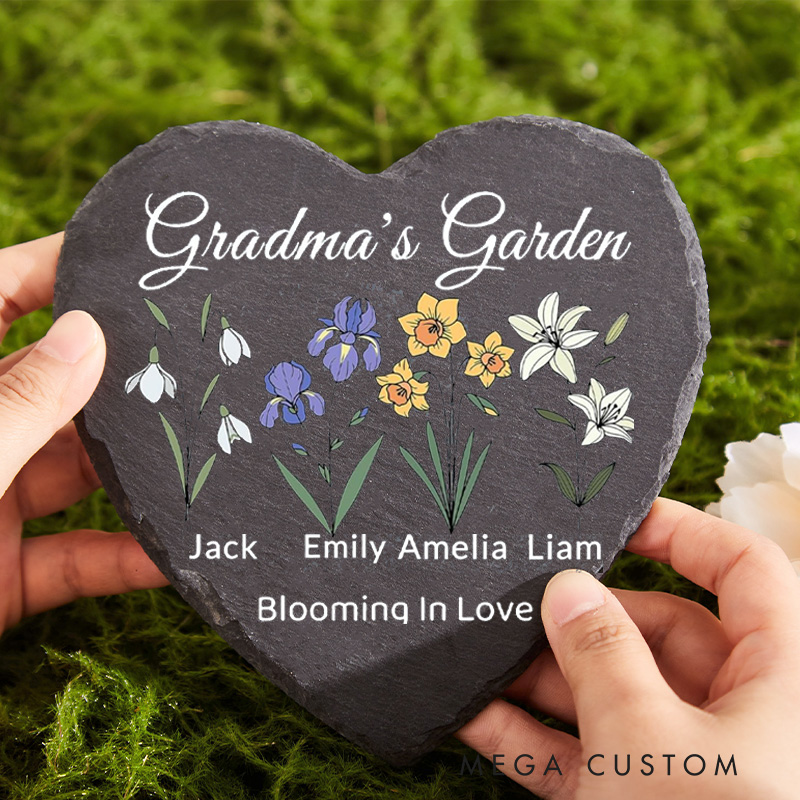 Personalized Grandma's Garden Garden Stone with Name Moms Garden Gift Mothers Day Gift Gardening Lovers Gift Plant Lover Gift