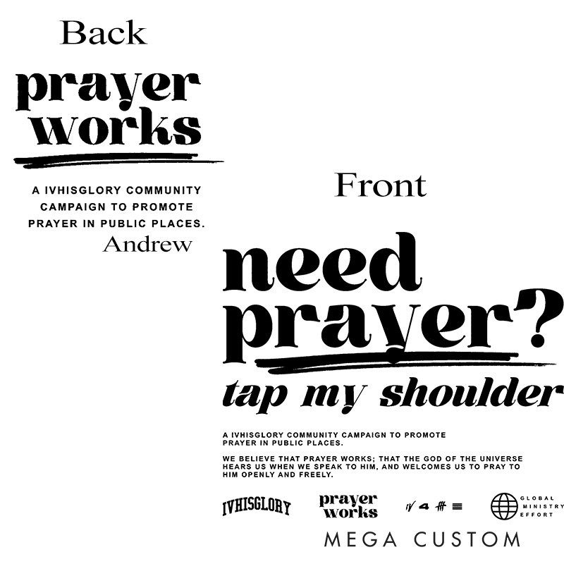 Personalized Need Prayer Tap My Shoulder Ceramic Inner Color Mug with Name Religious Gift Birthday Gift for Christians