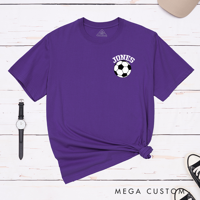 Personalized Classic Soccer Ball T-Shirt with Custom Name