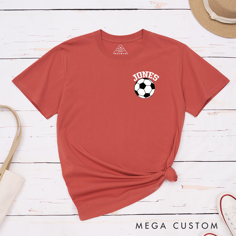 Personalized Classic Soccer Ball T-Shirt with Custom Name