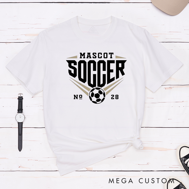 Personalized Soccer T-Shirt with Team Name and Number