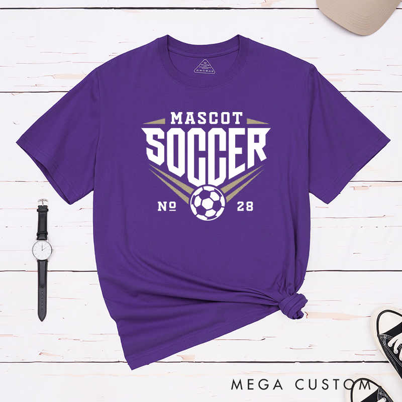 Personalized Soccer T-Shirt with Team Name and Number