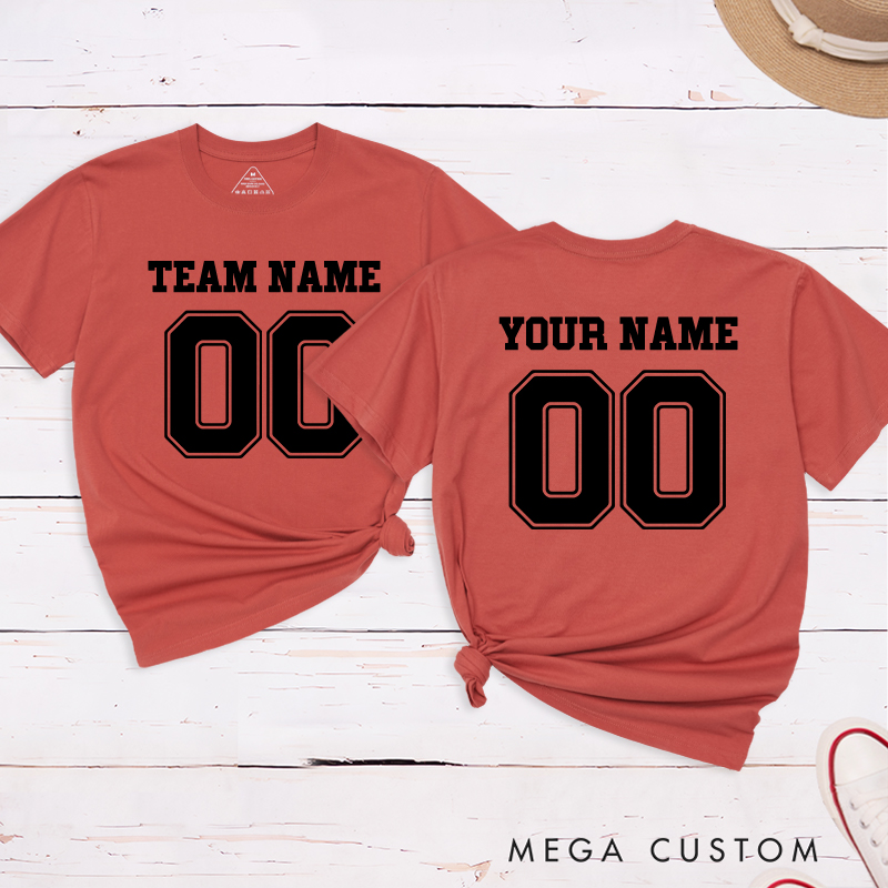 Personalized Team Name and Number T-Shirt