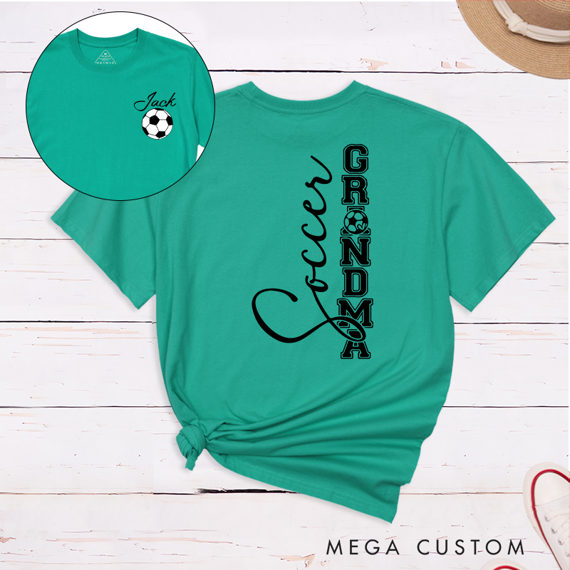 Personalized Soccer Grandma T-Shirt with Custom Name 