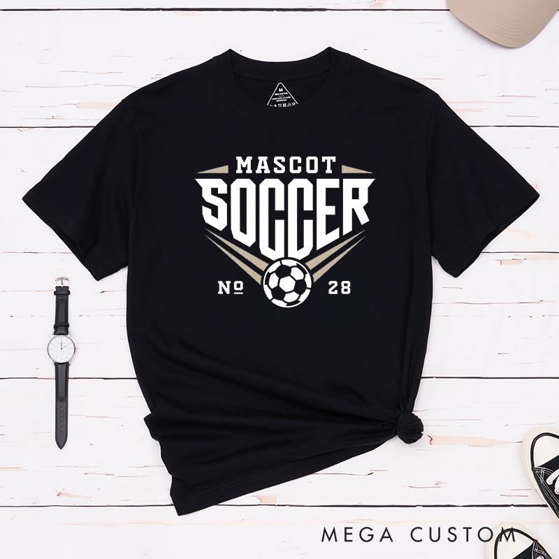 Personalized Soccer T-Shirt with Team Name and Number