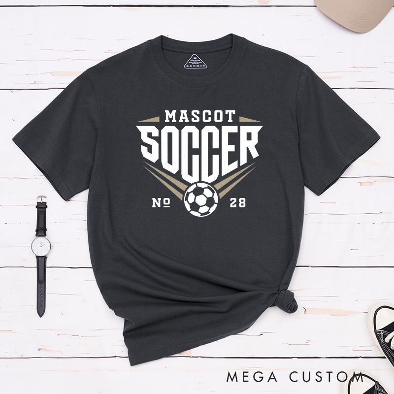Personalized Soccer T-Shirt with Team Name and Number