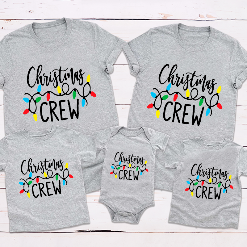 Personalized Christmas Squad Crew T-Shirt Custom Name Family Matching Christmas T-Shirt