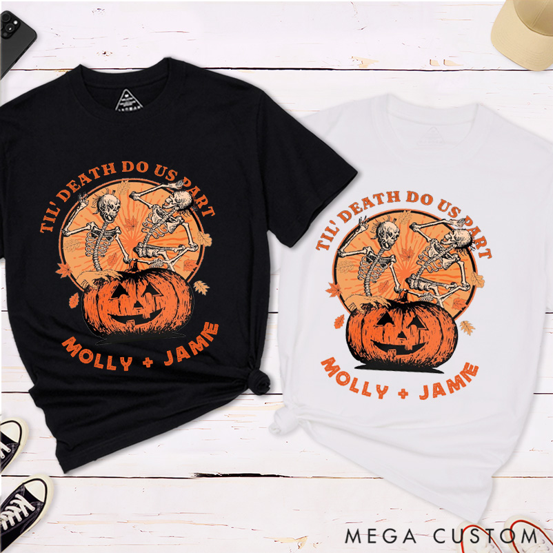 Personalized Til’ Death Do Us Part Couple Halloween Matching T-Shirt