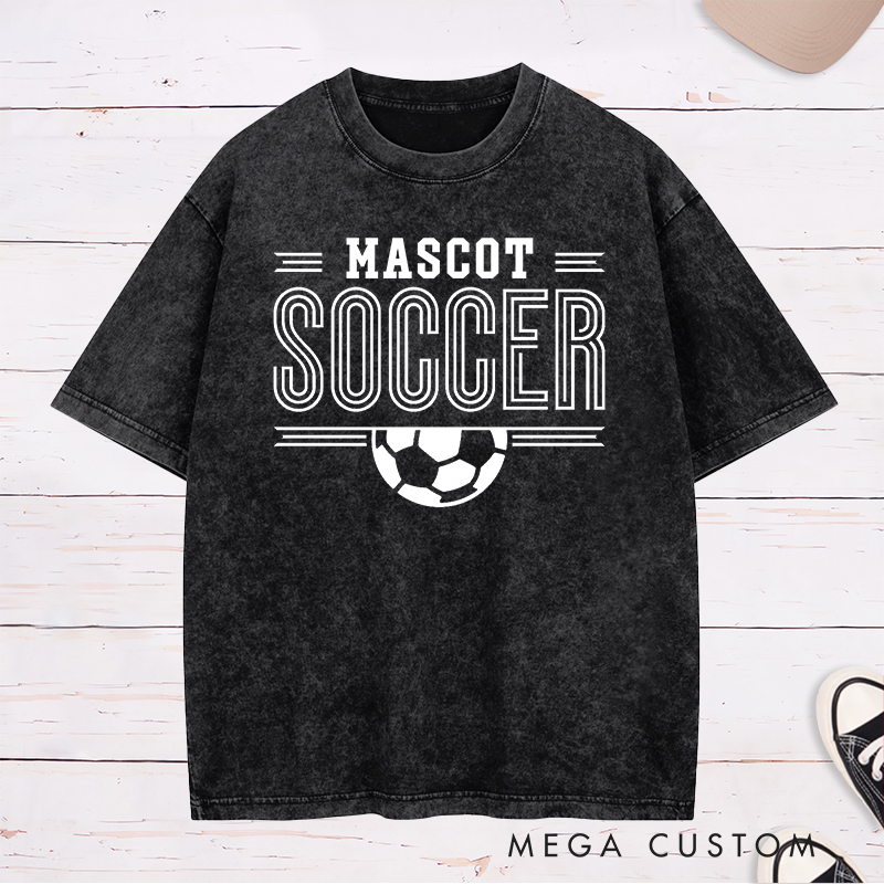 Personalized Soccer Washed T-Shirt with Team Name
