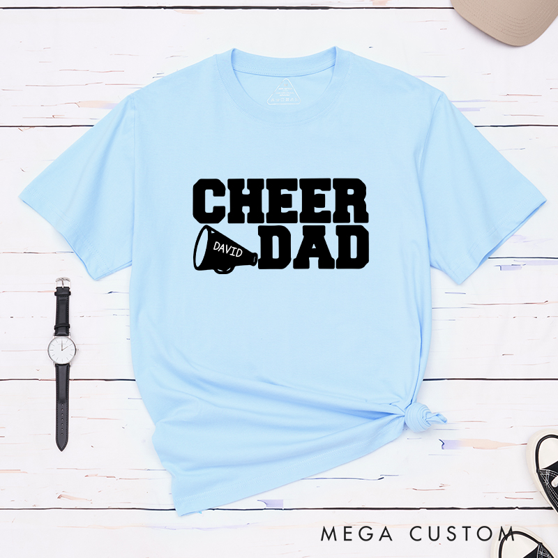 Personalized Cheer Dad T-Shirt with Custom Name