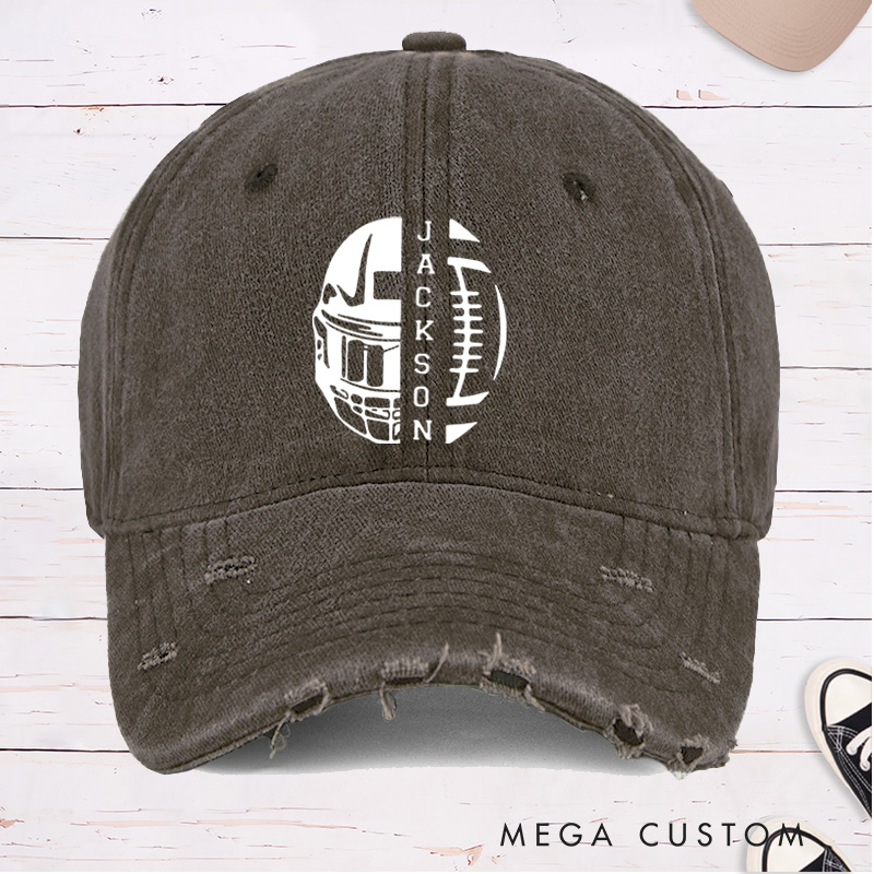 Personalized American Football Helmet Cap Featuring Custom Your Name,Personalized for Game Day Style